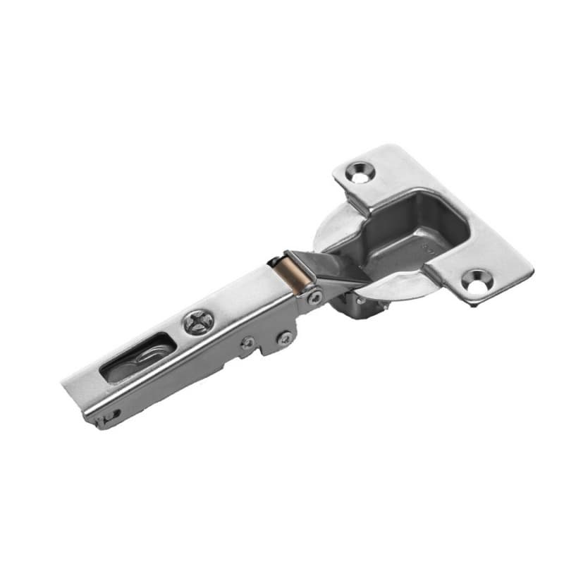 Series N 94° Opening Thick Door Hinge, 52mm Bore Pattern, Full Overlay Hinge, Self-Closing, Screw-On, Titanium