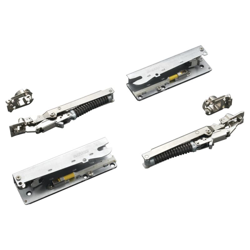 W" Wind Lift System with Soft-Closing, White Spring/Free-Swinging
