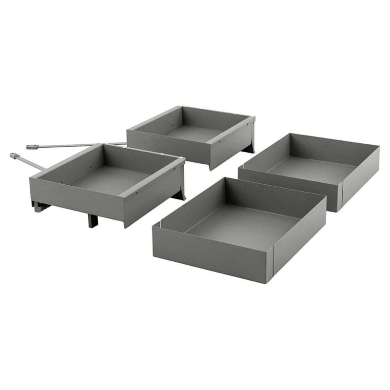 Side /Bottom-Mount Two Pull-Out Shelves, Anthracite Gray