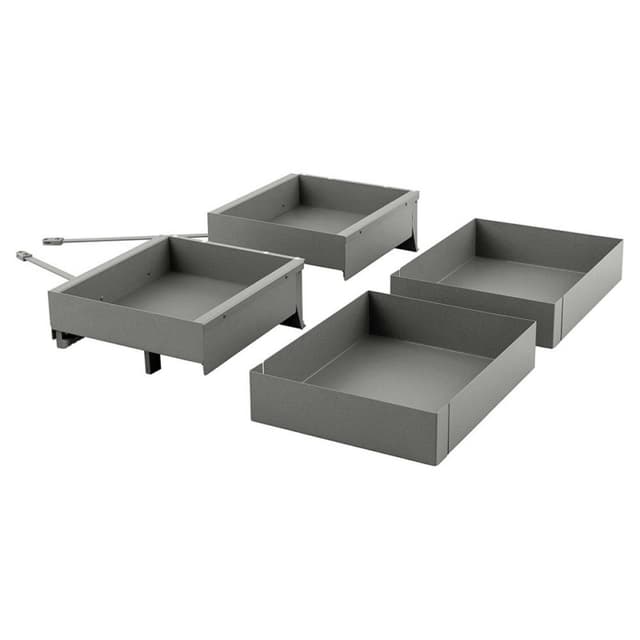 Side /Bottom-Mount Two Pull-Out Shelves, Anthracite Gray