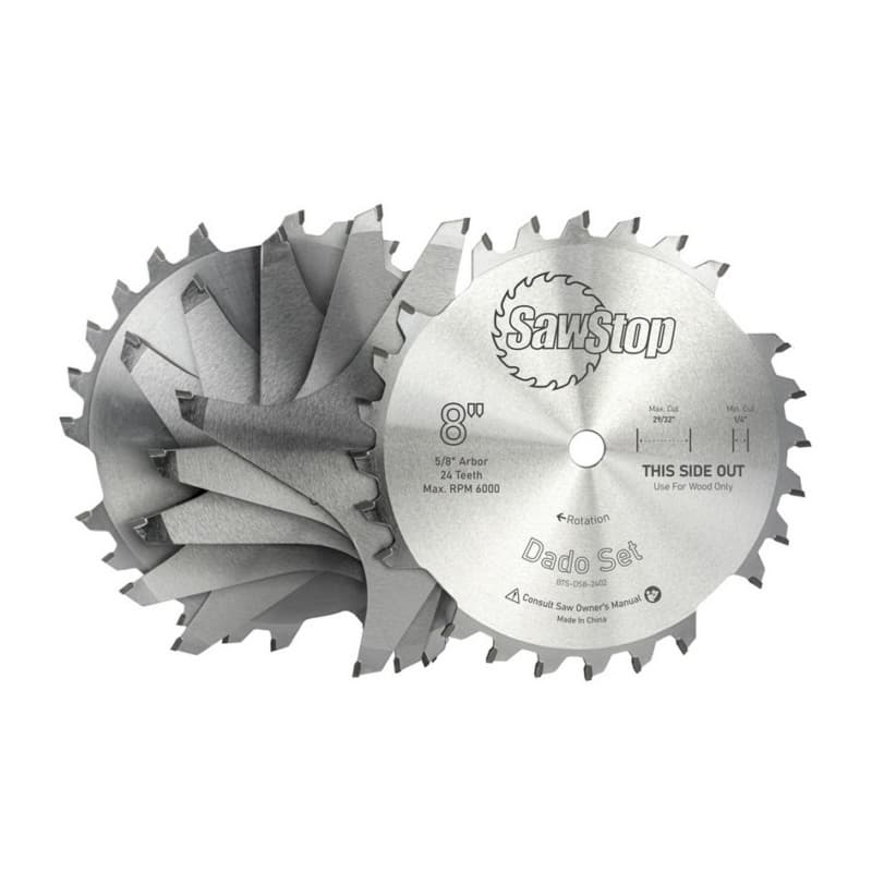 SawStop BTS-DS8-2402 8" Premium Dado Set