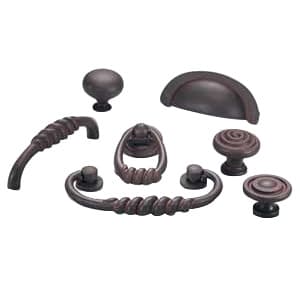 96mm Rustica Fixed Pull, Blonde Antique