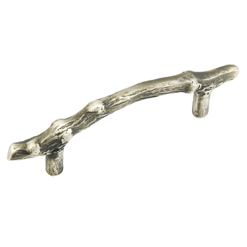 4" Cast Bronze Mountain Twig Pull, Antique Iron