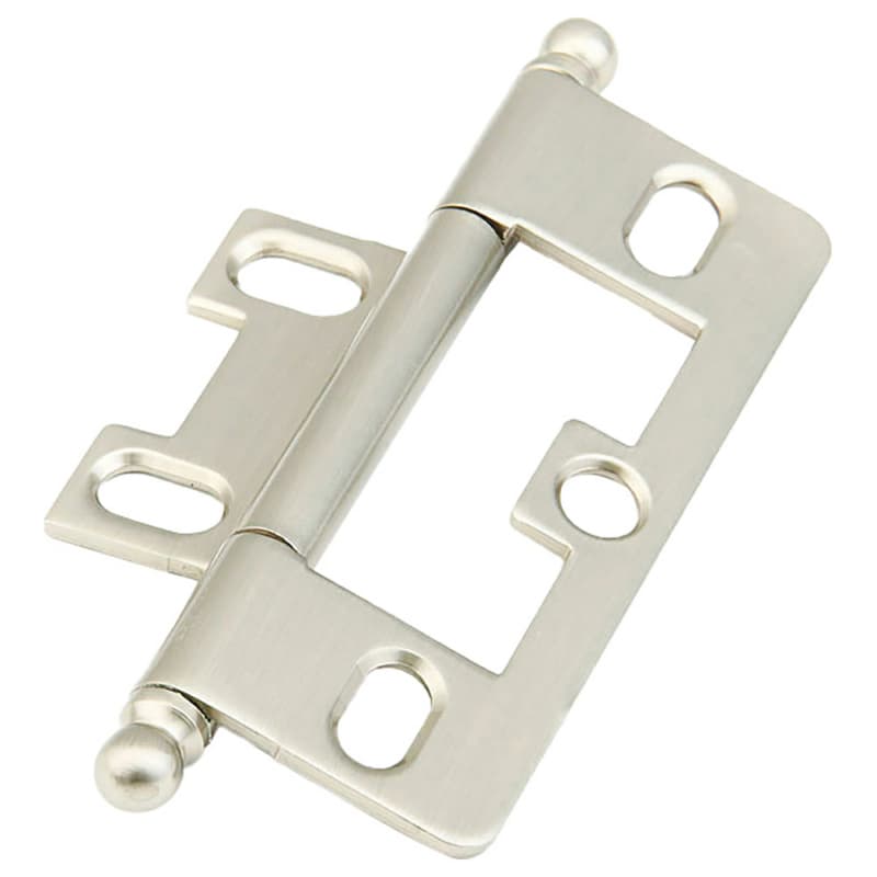 3" Non-Mortise Ball Tip Hinge, Satin Nickel