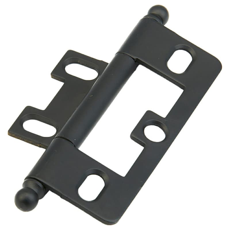 3" Non-Mortise Ball Tip Hinge, Flat Black