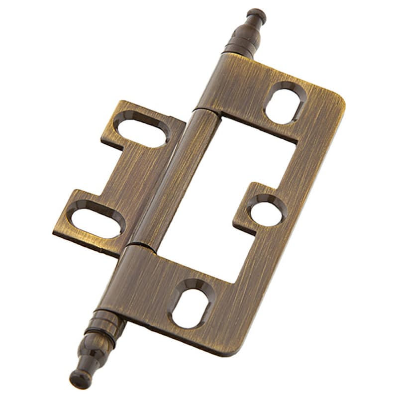 3-5/8" Non-Mortise Ball Tip Hinge, Antique Brass