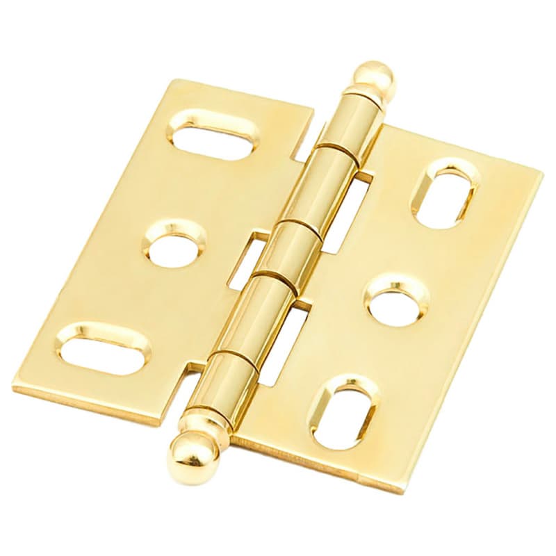 2-5/8" Non-Mortise Ball Tip Hinge, Polished Brass