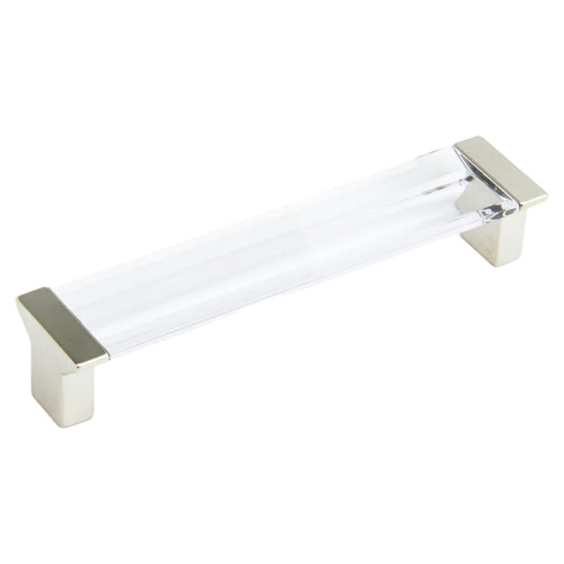 5-1/16" Positano Cabinet Pull, Satin Nickel/Clear