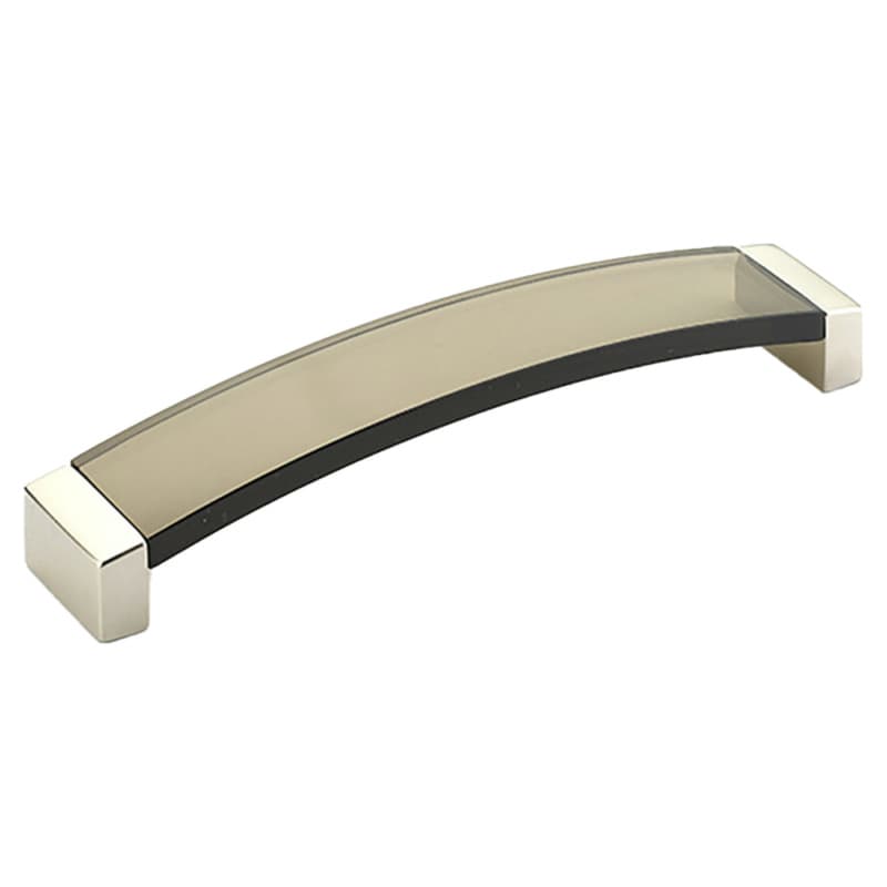 6-5/16" Positano Cabinet Pull, Satin Nickel/Smoke