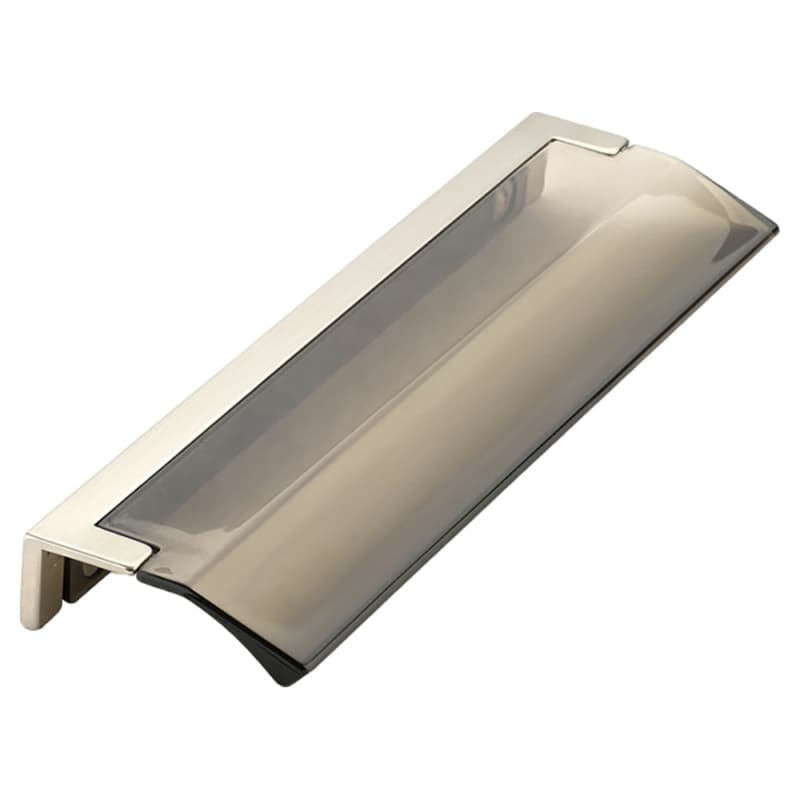 5-1/16" Positano Edge Pull, Satin Nickel/Smoke