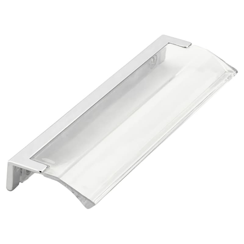 5-1/16" Positano Edge Pull, Polished Chrome/Clear