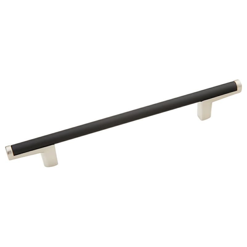 128mm Regatta Cabinet Pull, Matte Black/Satin Nickel