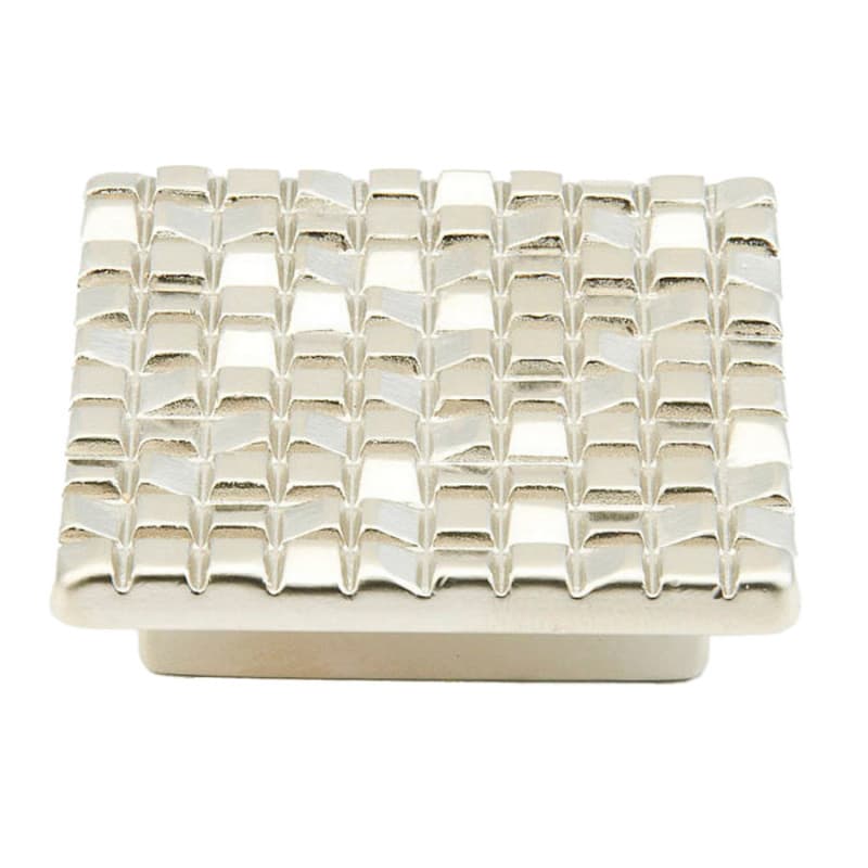 1-7/8" Mosaic Square Cabinet Knob, Satin Nickel