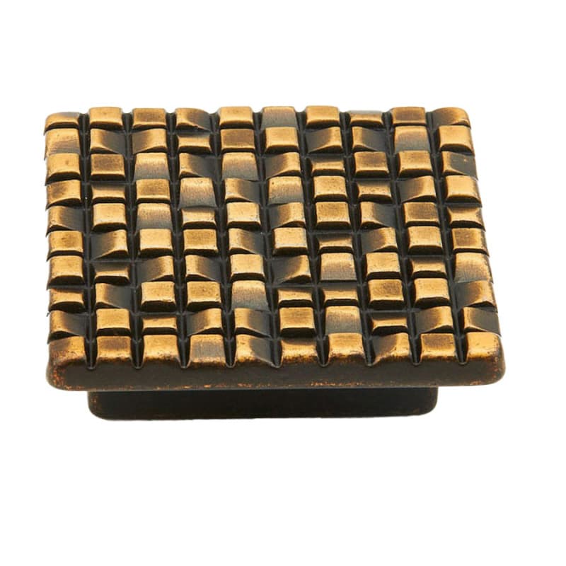 1-7/8" Mosaic Square Cabinet Knob, French Antique Bronze