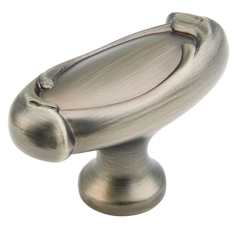 1-7/8" French Farm Oval Cabinet Knob, Antique Nickel