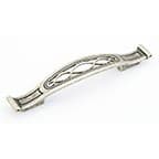 3-3/4" x 5-1/16" Firenza Cabinet Pull, Firenza Silver