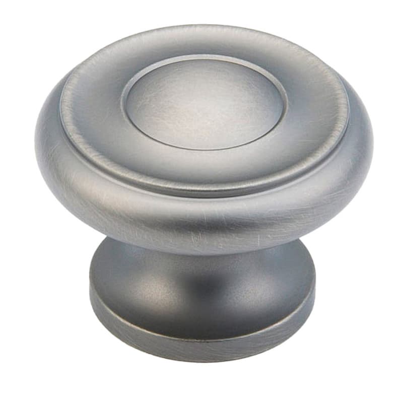 1-1/2" Traditional Round Cabinet Knob, Antique Nickel