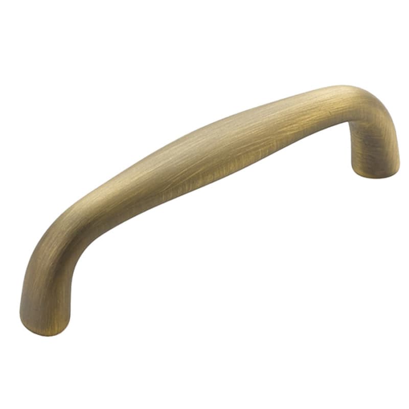 3" Traditional Cabinet Pull, Antique Light Brass