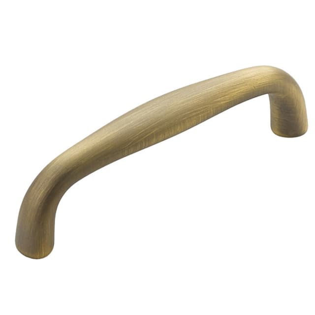 3" Traditional Cabinet Pull, Antique Light Brass