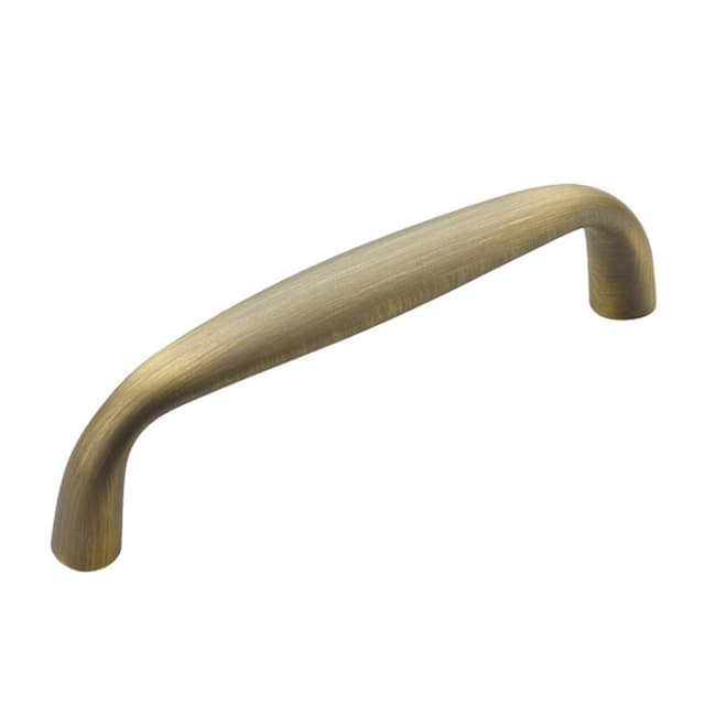 4" Traditional Cabinet Pull, Antique Light Brass