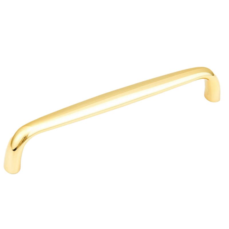 6" Traditional Cabinet Pull, Polished Brass