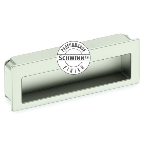 3-3/4" 2Z078 Series Cabinet Flush Pull, Satin Nickel Performance
