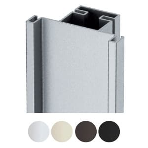 2.9m 33915 Series Vertical Channel Profile, Clear Anodized