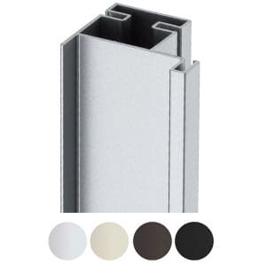 2.9m 33916 Series Vertical End Channel Profile, Clear Anodized