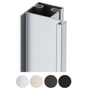 2.9m 33916 Series Vertical End Channel Profile, Dark Bronze
