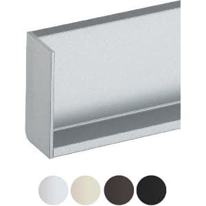 2-1/4" 6K377 Series Right Side Rectangle L-Shaped Cap, Silver