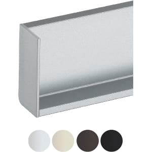 2-1/4" 6K377 Series Right Side Rectangle L-Shaped Cap, Matte Black