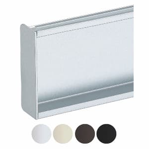 2-7/8" 6K378 Series Left/Right Side Rectangle C-Shaped Cap, Matte Black