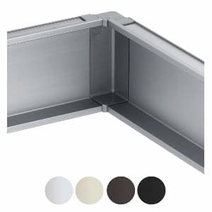 2-7/8" 6K399-C Series Inner Corner Channel, Nickel