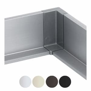 2-1/4" 6K399-L Series Inner Corner Channel, Dark Bronze