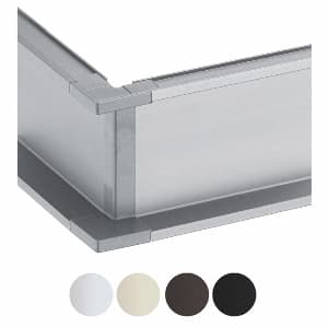 2-7/8" 6K400-C Series Outer Corner Channel, Nickel