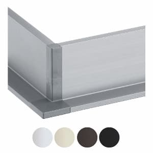 2-1/4" 6K400-L Series Outer Corner Channel, Matte Black