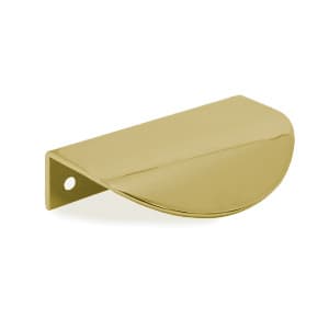 2-1/2" 2Z245 Series Cabinet Tab Pull, Matte Gold