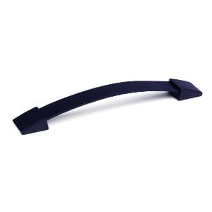 6-1/4" 2Z326 Series Cabinet Pull, Matte Black/Black Leather