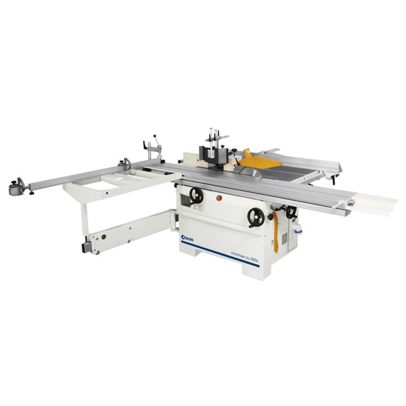 Minimax Single-Phase 4.8Hp (x3) 8.5' Combination machine 12" main blade w/12" Tersa cutterblock w/mortiser, 1.25" interchangeable spindle, DADO, add table, grav handwheels