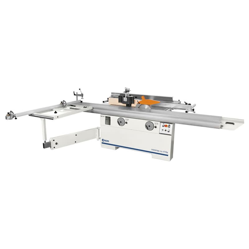 Minimax Single-Phase 4.8Hp (x3) 8.5 Combination machine 12" main blade w/16" Tersa cutterblock w/mortiser, 1.25" interchangeable tilting spindle, DADO, wheels for movement