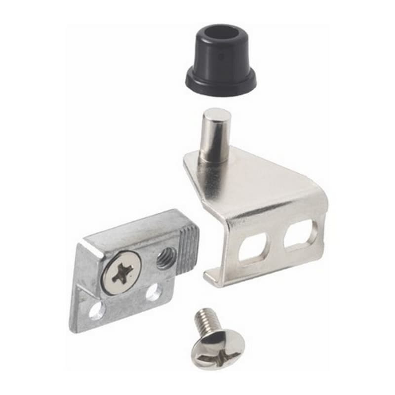 Flush Door Removable Concealed Pivot Hinge, Inset, Bright Nickel-Plated