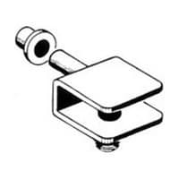 Locking Glass Shelf Support with 5mm Peg, Chrome