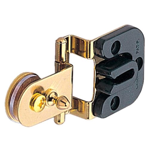 Inset Glass Door Hinge with Rounded Plate, 64.5mm Open Width Polished Brass