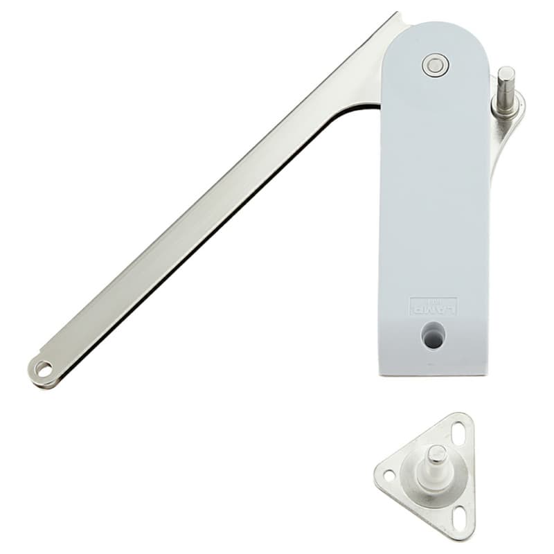 HDSN-30 Left-Hand Light Duty Soft Down Stay, Nickel/Light Gray