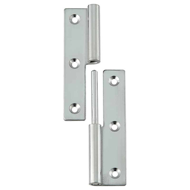 38mm Left-Hand Lift-Off Hinge, Polished Stainless Steel