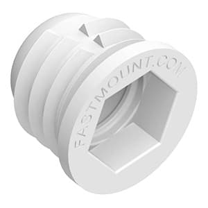 Self Tapping Female Panel Clip, White
