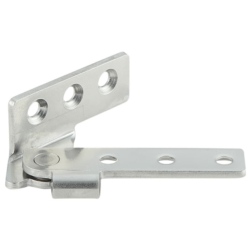 PL-100 Left-Hand Overlay Door Pivot Hinge, Plain Stainless Steel