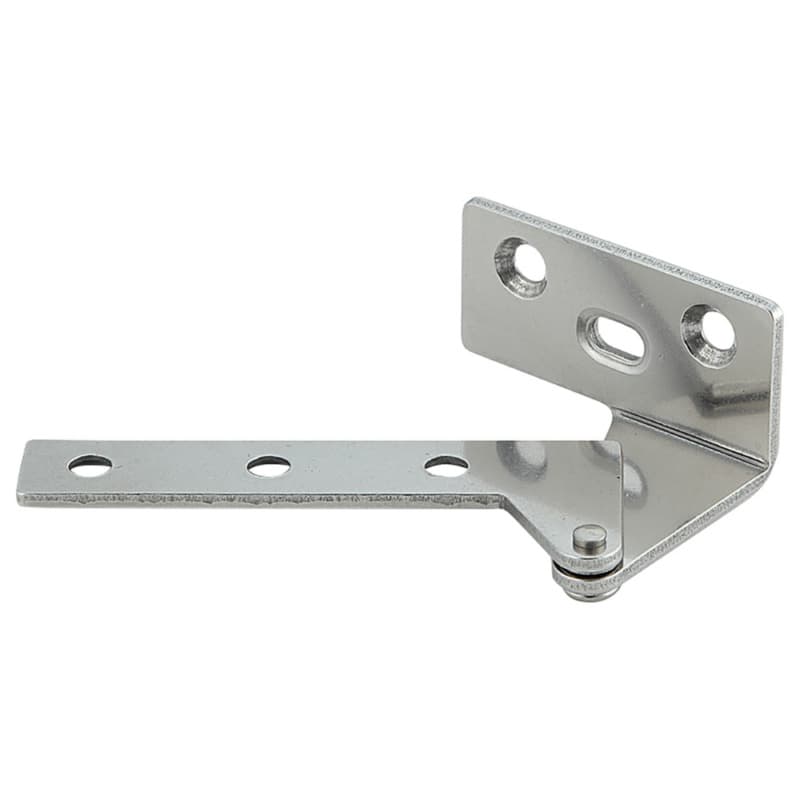 Right-Hand Overlay Door Pivot Hinge, Plain Stainless Steel