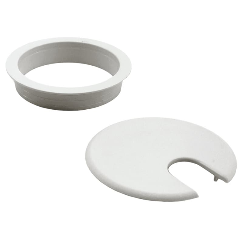 89.4mm Round Cable Grommet, White