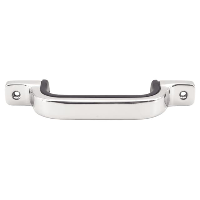 88mm Stainless Steel/Rubber Handle Pull, Satin